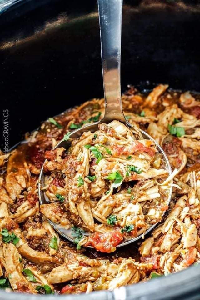 Slow Cooker Shredded Mexican Chicken