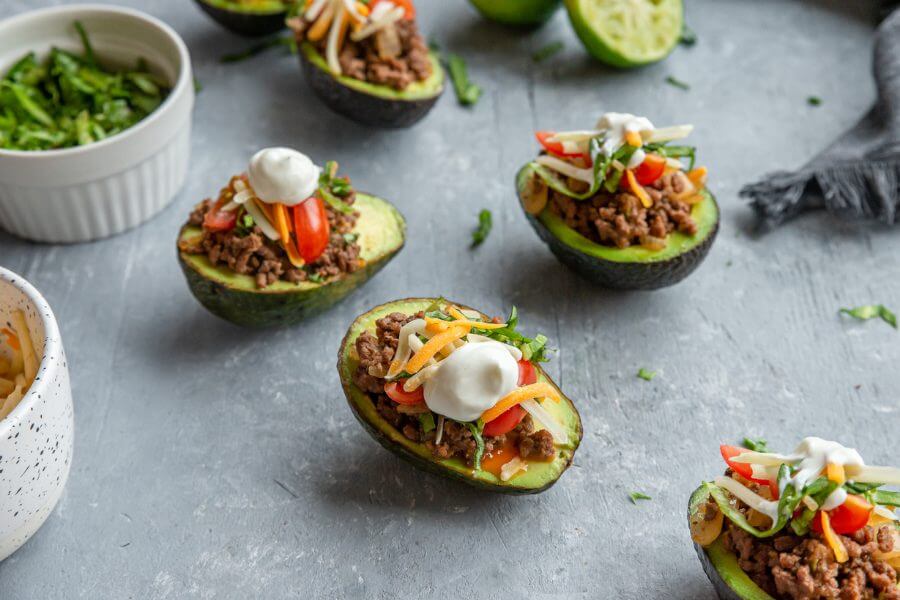 TACO STUFFED AVOCADOS