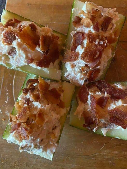 Rotisserie Chicken Bacon Ranch stuffed&nbsp;Cucumbers
