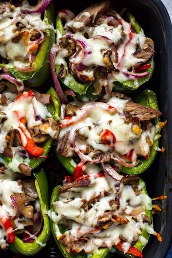 Philly Cheesesteak Stuffed&nbsp;Peppers