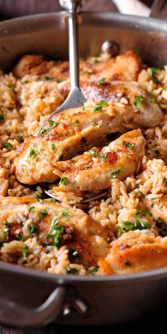 Chicken with Garlic Parmesan&nbsp;Rice