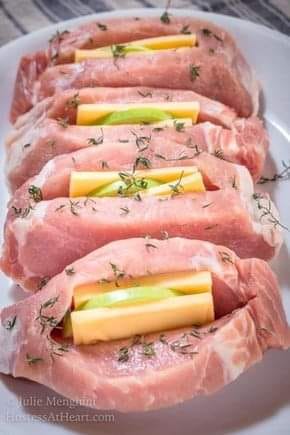Gouda Cheese & Apple Stuffed Pork&nbsp;Chops