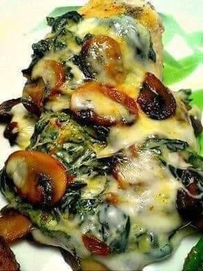 Spinach and Mushroom Smothered Chicken