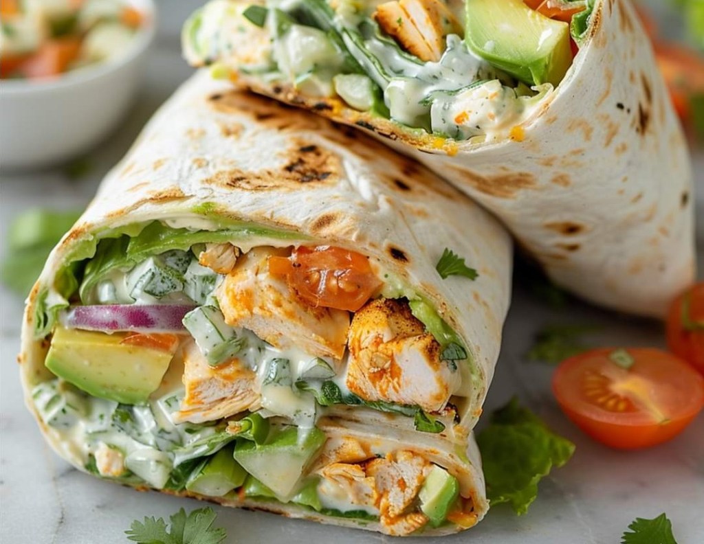 Chicken Avocado Ranch Burritos