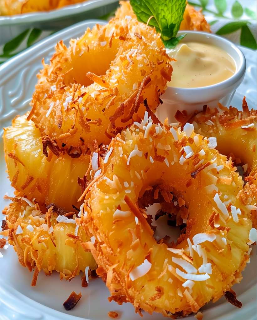 Rum-Soaked Fried Pineapple with Coconut&nbsp;Crust