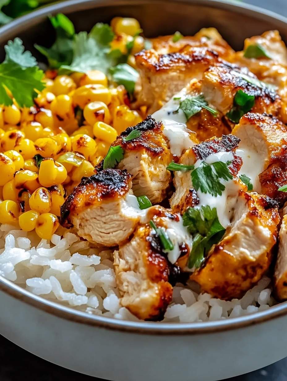 Street Corn Chicken Rice Bowl