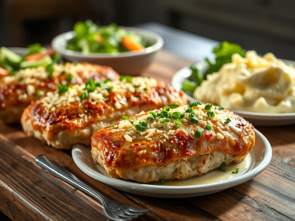 Garlic Parmesan Chicken Meatloaves