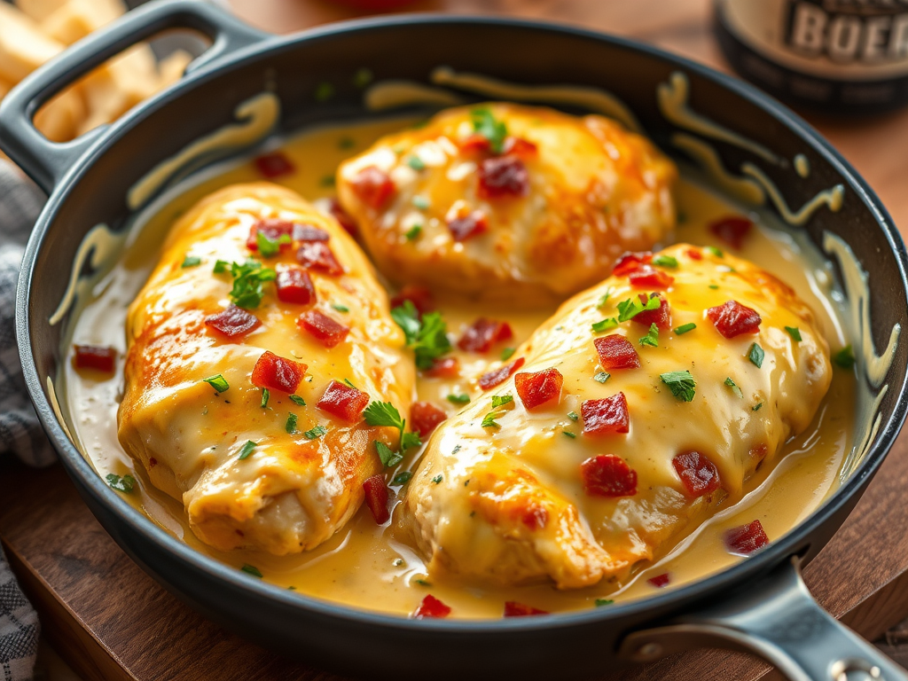 Creamy Beer Cheese Chicken 🍺🧀