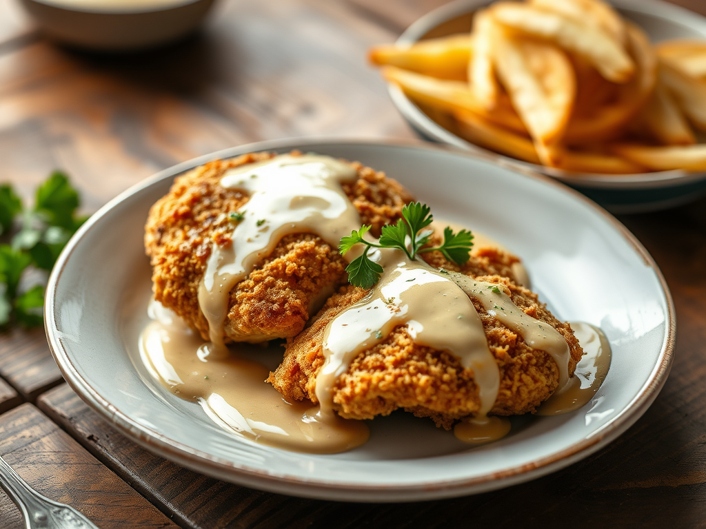 Delicious Crispy Chicken with Creamy Dijon Sauce