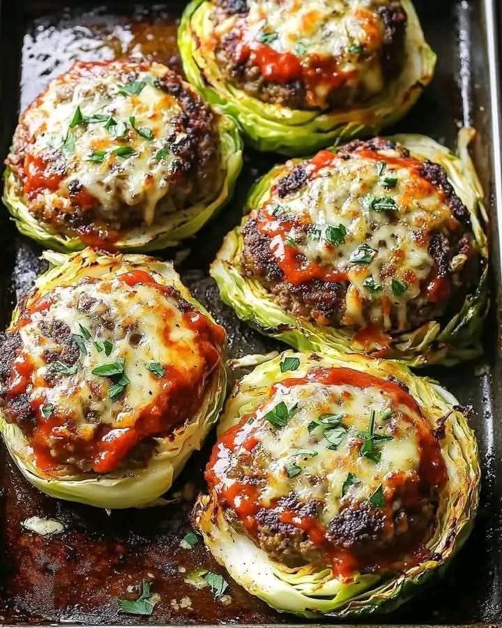 Oven-Baked Cabbage Burgers